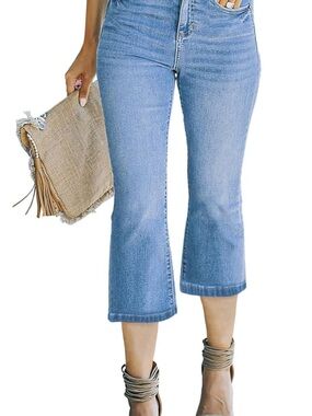 Sidefeel capri bell bottom jeans.